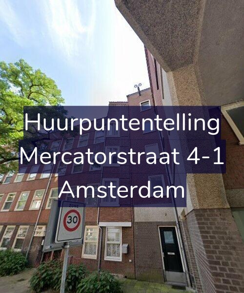 Foto gevel Huurpuntentelling voor Mercatorstraat 4-1, Amsterdam
