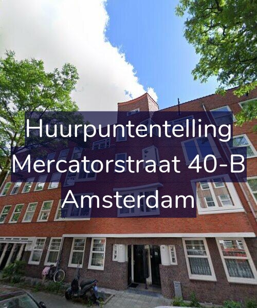Foto gevel Huurpuntentelling voor Mercatorstraat 40-B, Amsterdam