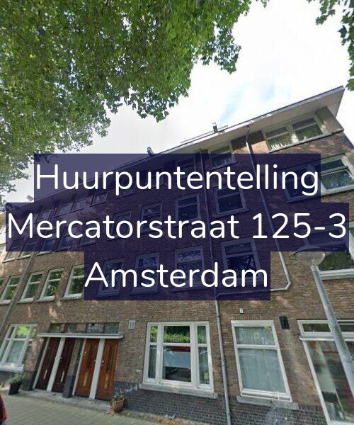 Foto gevel Huurpuntentelling voor Mercatorstraat 125-3, Amsterdam
