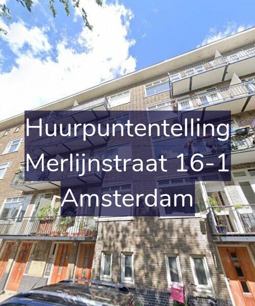 Foto gevel Huurpuntentelling voor Merlijnstraat 16-1, Amsterdam