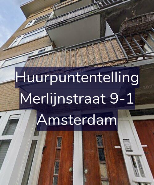 Foto gevel Huurpuntentelling voor Merlijnstraat 9-1, Amsterdam
