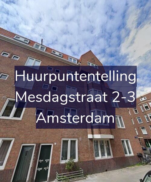Foto gevel Huurpuntentelling voor Mesdagstraat 2-3, Amsterdam