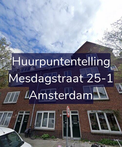 Foto gevel Huurpuntentelling voor Mesdagstraat 25-1, Amsterdam