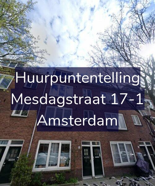 Foto gevel Huurpuntentelling voor Mesdagstraat 17-1, Amsterdam