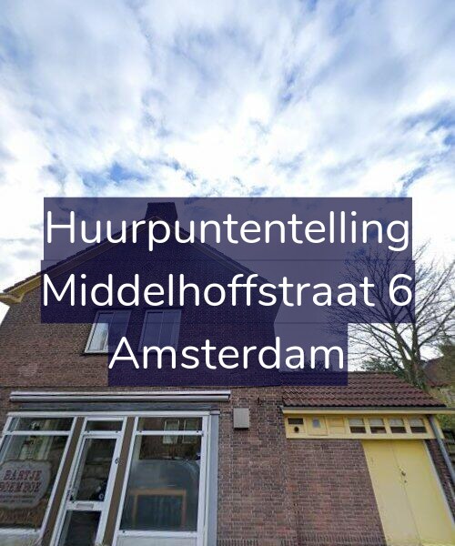 Foto gevel Huurpuntentelling voor Middelhoffstraat 6, Amsterdam