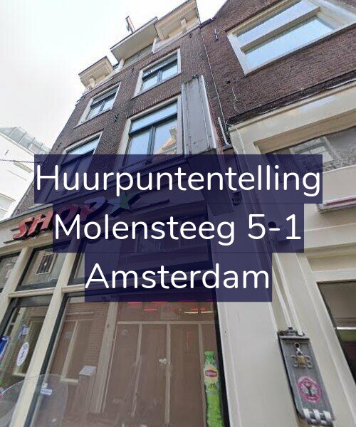 Foto gevel Huurpuntentelling voor Molensteeg 5-1, Amsterdam