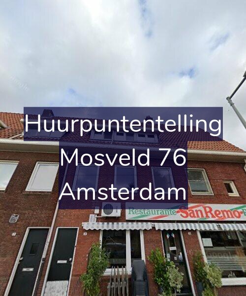 Foto gevel Huurpuntentelling voor Mosveld 76, Amsterdam