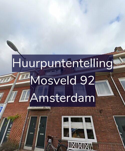 Foto gevel Huurpuntentelling voor Mosveld 92, Amsterdam