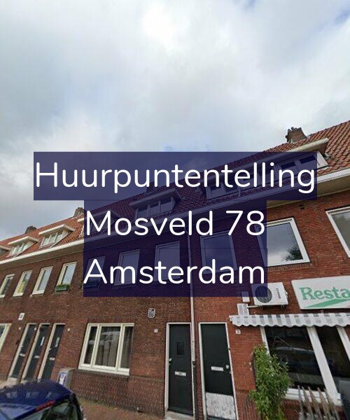 Foto gevel Huurpuntentelling voor Mosveld 78, Amsterdam