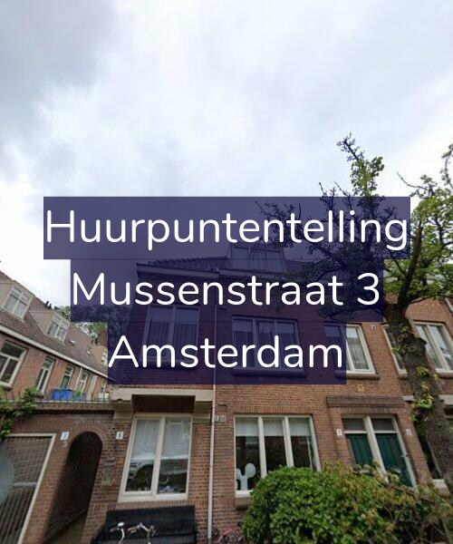 Foto gevel Huurpuntentelling voor Mussenstraat 3, Amsterdam