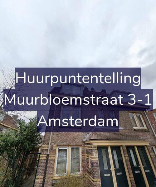 Foto gevel Huurpuntentelling voor Muurbloemstraat 3-1, Amsterdam