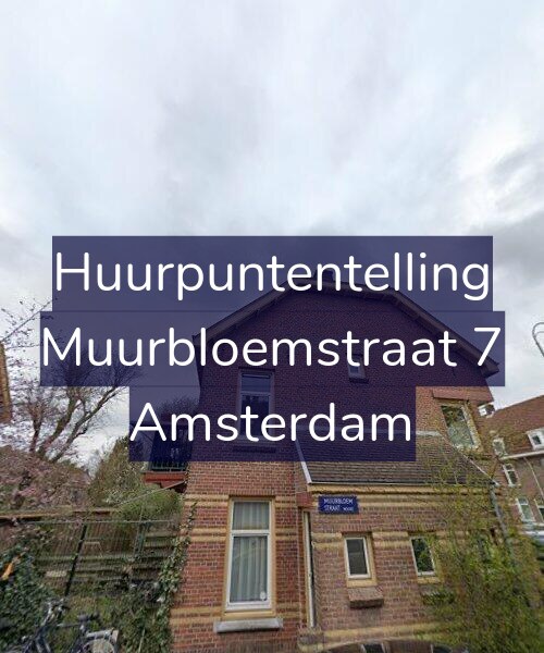 Foto gevel Huurpuntentelling voor Muurbloemstraat 7, Amsterdam