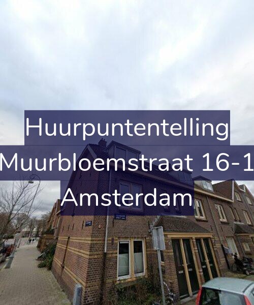 Foto gevel Huurpuntentelling voor Muurbloemstraat 16-1, Amsterdam