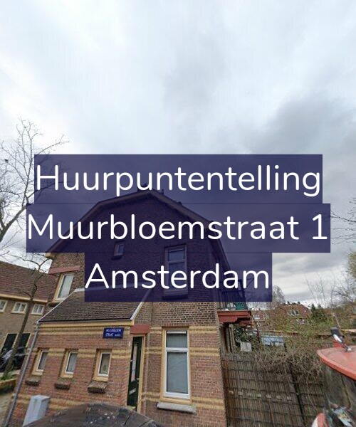 Foto gevel Huurpuntentelling voor Muurbloemstraat 1, Amsterdam