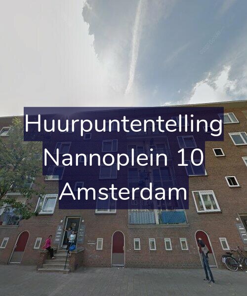 Foto gevel Huurpuntentelling voor Nannoplein 10, Amsterdam