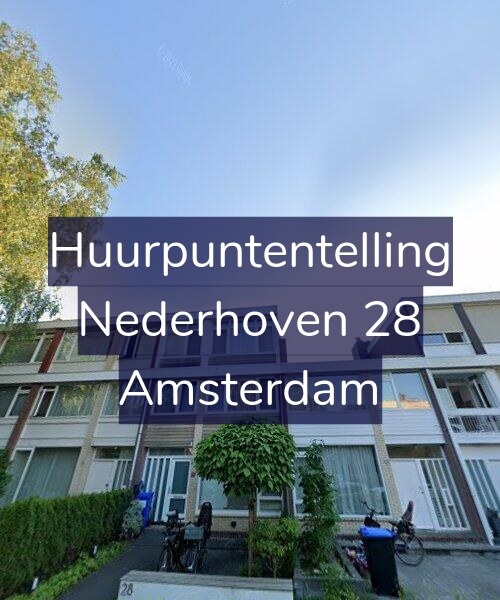 Foto gevel Huurpuntentelling voor Nederhoven 28, Amsterdam