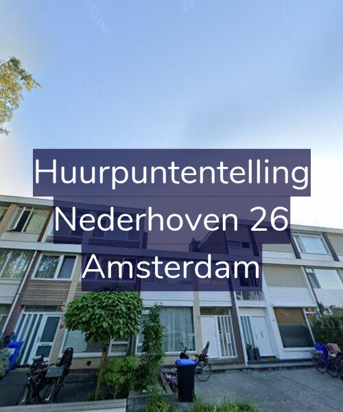 Foto gevel Huurpuntentelling voor Nederhoven 26, Amsterdam