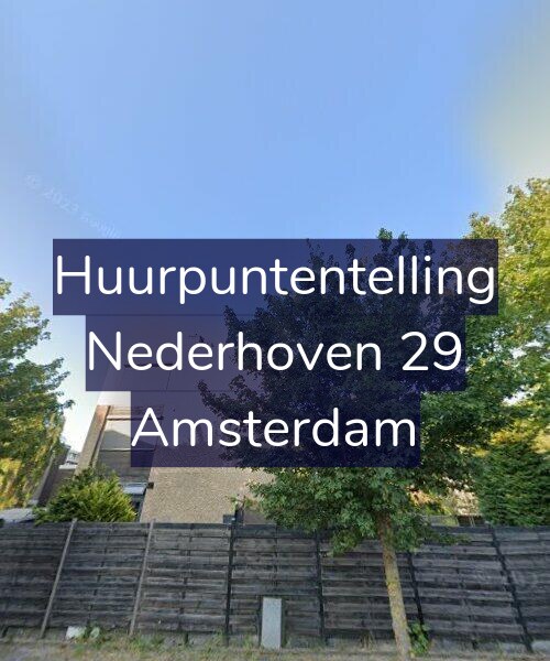 Foto gevel Huurpuntentelling voor Nederhoven 29, Amsterdam