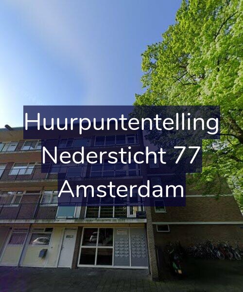 Foto gevel Huurpuntentelling voor Nedersticht 77, Amsterdam
