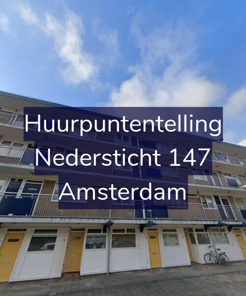 Foto gevel Huurpuntentelling voor Nedersticht 147, Amsterdam