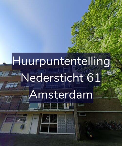 Foto gevel Huurpuntentelling voor Nedersticht 61, Amsterdam