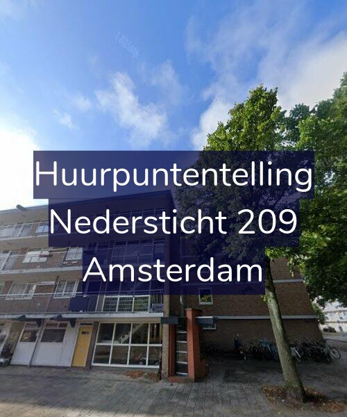 Foto gevel Huurpuntentelling voor Nedersticht 209, Amsterdam