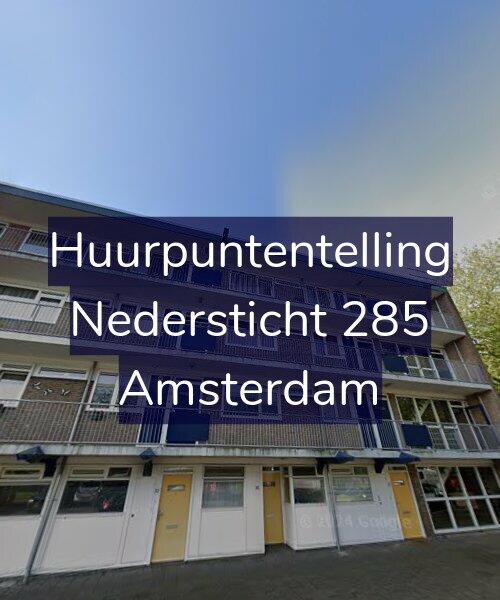 Foto gevel Huurpuntentelling voor Nedersticht 285, Amsterdam