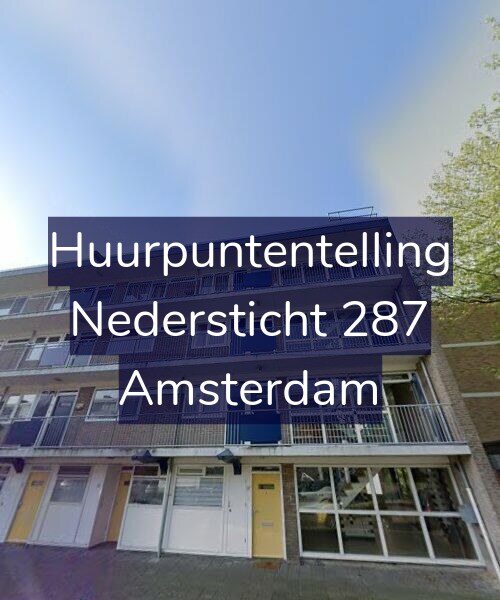 Foto gevel Huurpuntentelling voor Nedersticht 287, Amsterdam