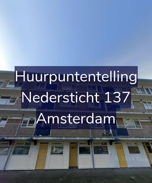 Foto gevel Huurpuntentelling voor Nedersticht 137, Amsterdam