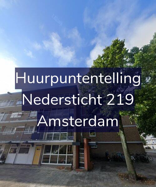 Foto gevel Huurpuntentelling voor Nedersticht 219, Amsterdam