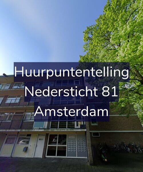 Foto gevel Huurpuntentelling voor Nedersticht 81, Amsterdam