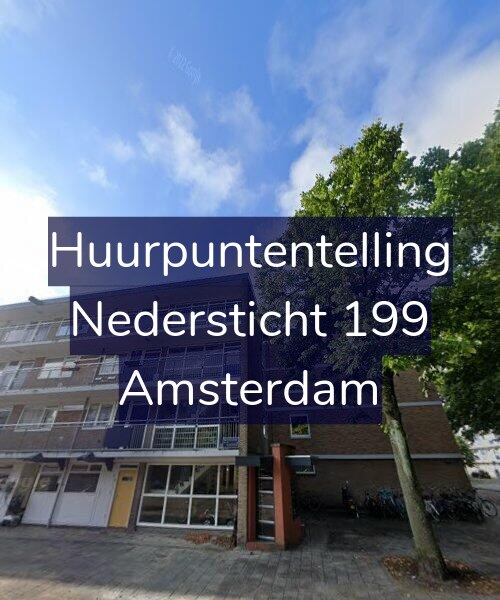 Foto gevel Huurpuntentelling voor Nedersticht 199, Amsterdam