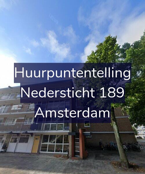Foto gevel Huurpuntentelling voor Nedersticht 189, Amsterdam