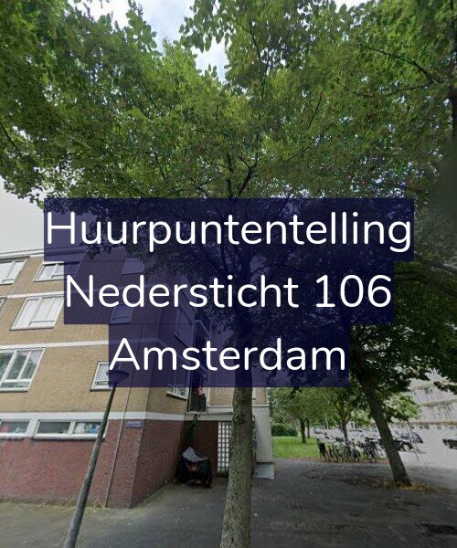 Foto gevel Huurpuntentelling voor Nedersticht 106, Amsterdam