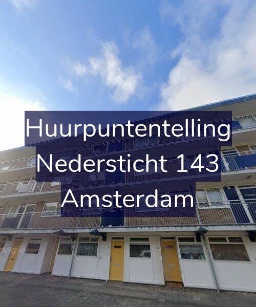 Foto gevel Huurpuntentelling voor Nedersticht 143, Amsterdam