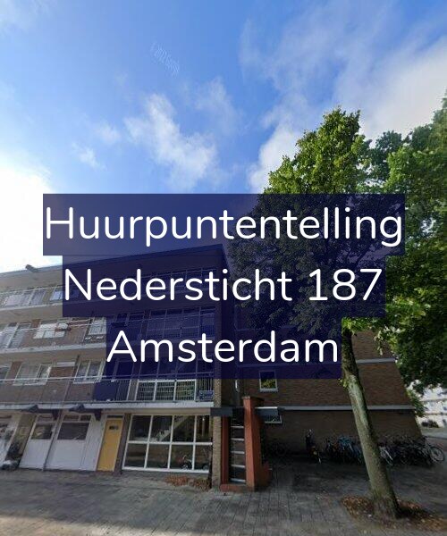 Foto gevel Huurpuntentelling voor Nedersticht 187, Amsterdam