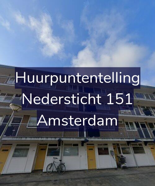 Foto gevel Huurpuntentelling voor Nedersticht 151, Amsterdam