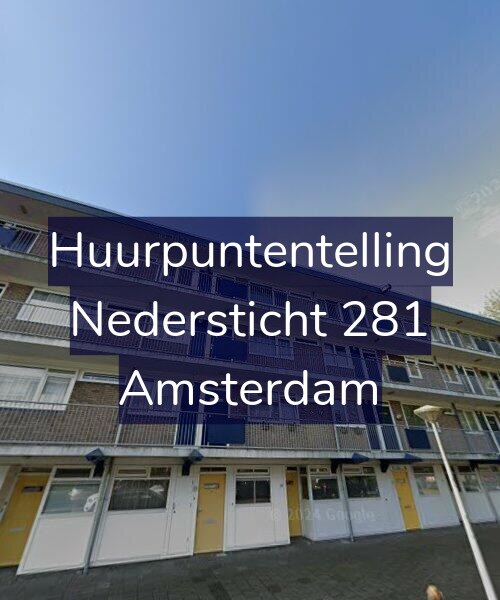 Foto gevel Huurpuntentelling voor Nedersticht 281, Amsterdam