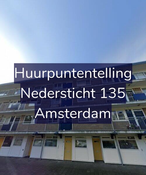 Foto gevel Huurpuntentelling voor Nedersticht 135, Amsterdam