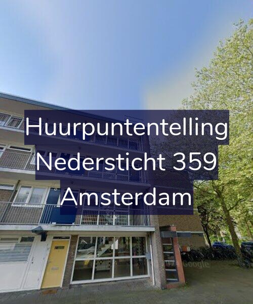 Foto gevel Huurpuntentelling voor Nedersticht 359, Amsterdam