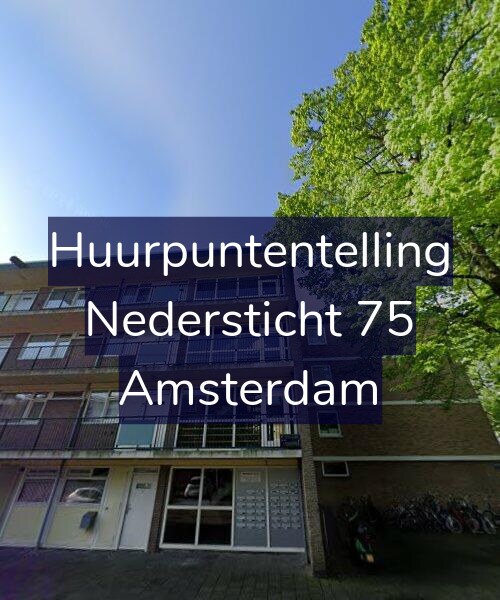 Foto gevel Huurpuntentelling voor Nedersticht 75, Amsterdam