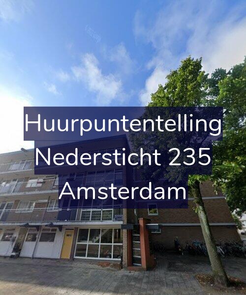 Foto gevel Huurpuntentelling voor Nedersticht 235, Amsterdam