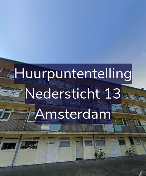 Foto gevel Huurpuntentelling voor Nedersticht 13, Amsterdam