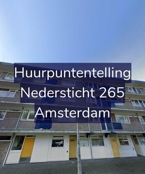 Foto gevel Huurpuntentelling voor Nedersticht 265, Amsterdam