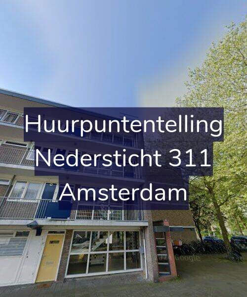 Foto gevel Huurpuntentelling voor Nedersticht 311, Amsterdam
