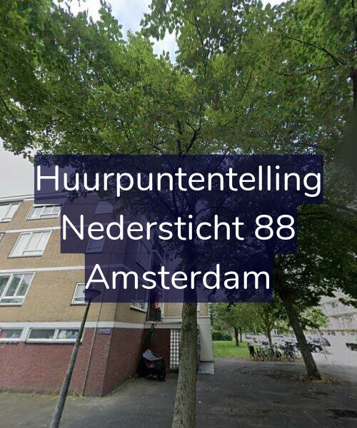 Foto gevel Huurpuntentelling voor Nedersticht 88, Amsterdam