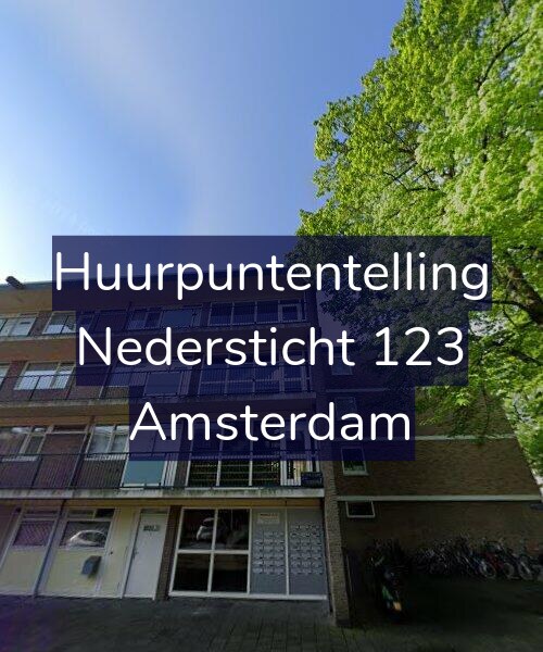 Foto gevel Huurpuntentelling voor Nedersticht 123, Amsterdam