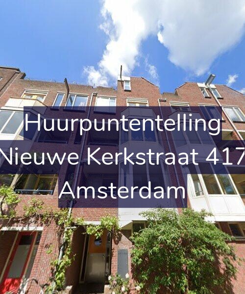 Foto gevel Huurpuntentelling voor Nieuwe Kerkstraat 417, Amsterdam