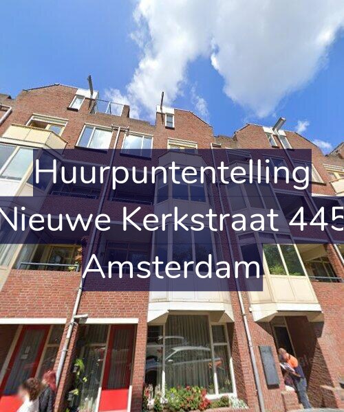 Foto gevel Huurpuntentelling voor Nieuwe Kerkstraat 445, Amsterdam