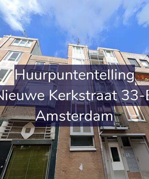 Foto gevel Huurpuntentelling voor Nieuwe Kerkstraat 33-B, Amsterdam
